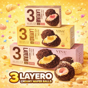 BÁNH VIÊN SOCOLA NHÂN KEM 3 LỚP